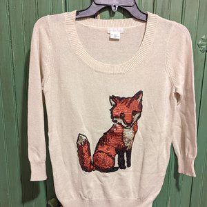 Urban Outfitters Cooperative Fox Sequin Lightweight Sweater